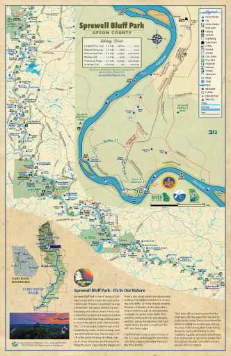 Sprewell Bluff Park Upson County Map of Flint River